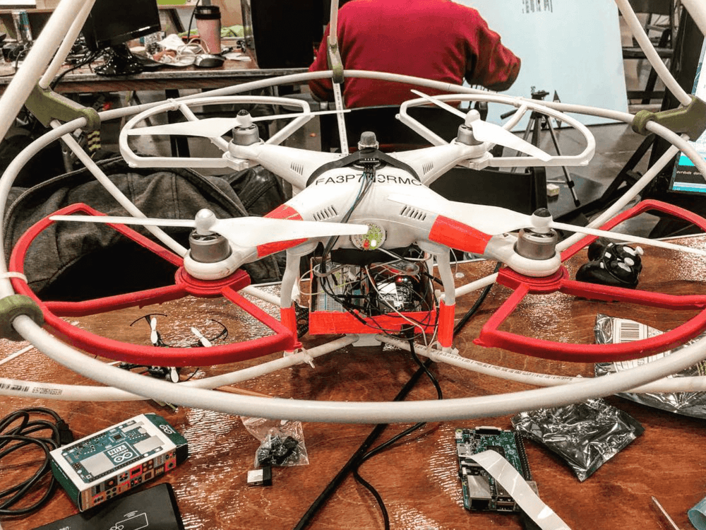 Modified quadcopter drone build
