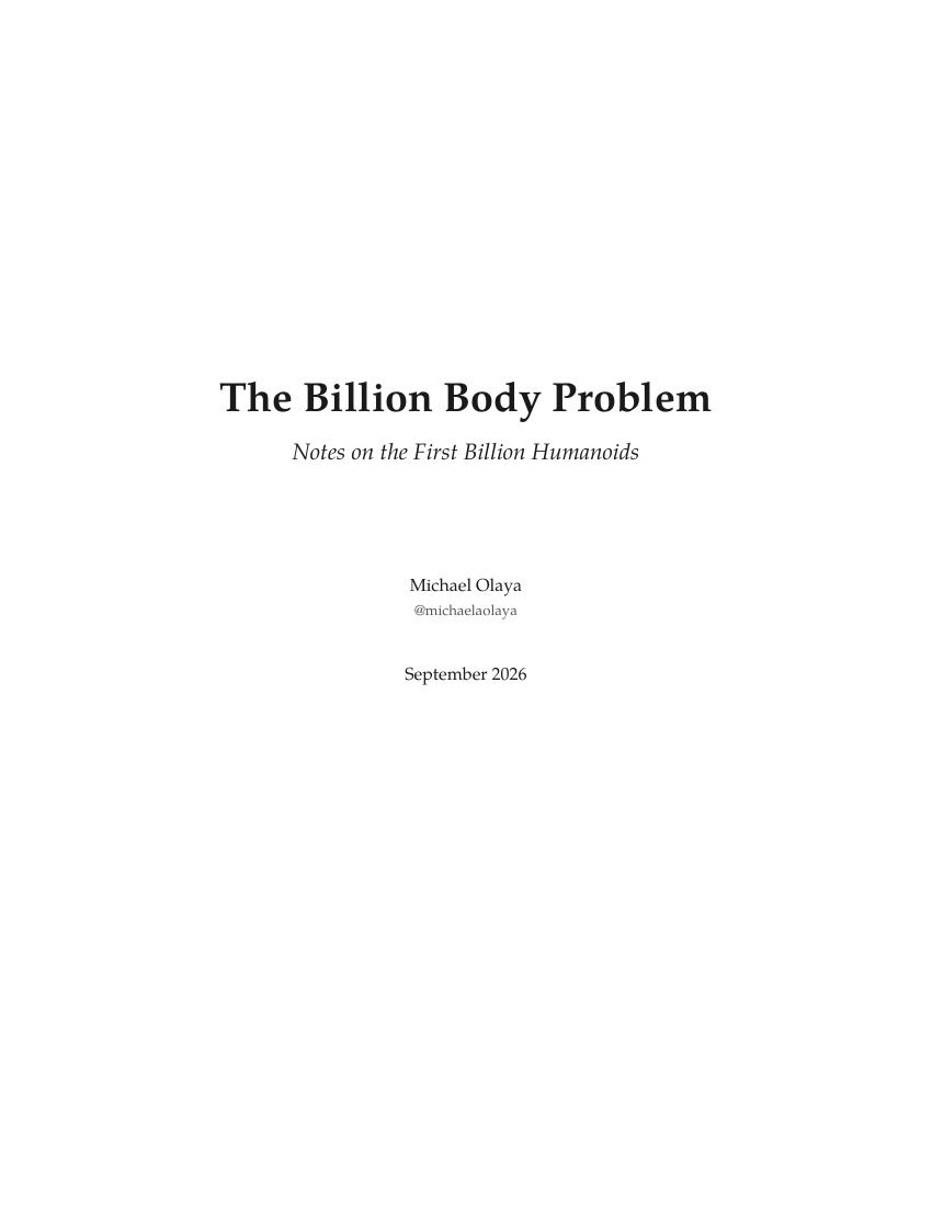 First page of The Billion Body Problem